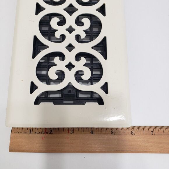 Decorative Floor Heat / Air Register, Ivory, Approx. 6 x 11 - Picture 5 of 10